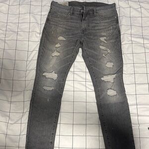 H&M Men's Skinny Distressed Black Jeans